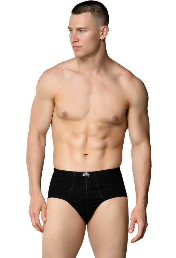 Gümüş Erkek Penye Renkli Kom Slip Külot Siyah/Gri 4014