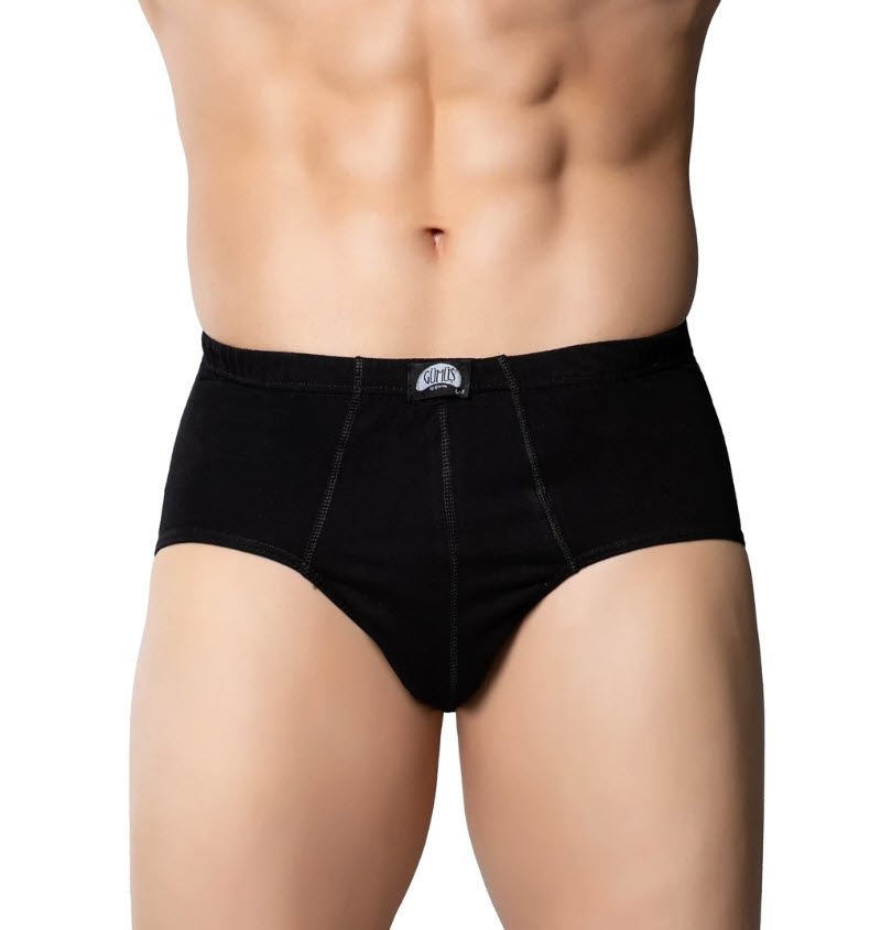 Gümüş Erkek Penye Renkli Kom Slip Külot Siyah/Gri 4014