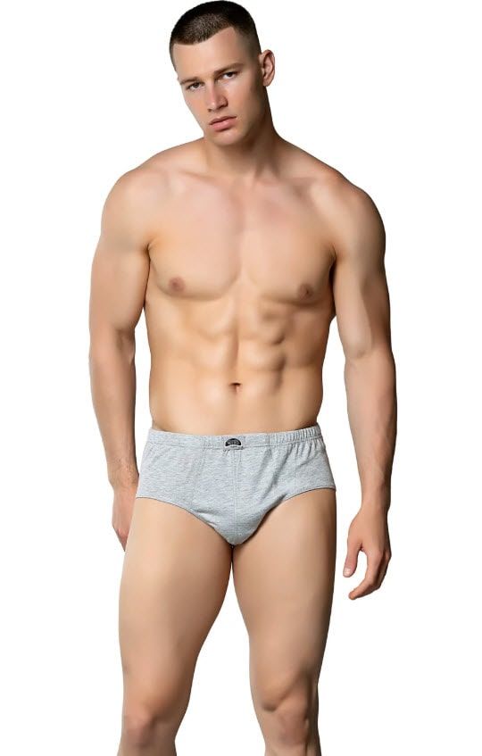 Gümüş Erkek Penye Renkli Kom Slip Külot Siyah/Gri 4014