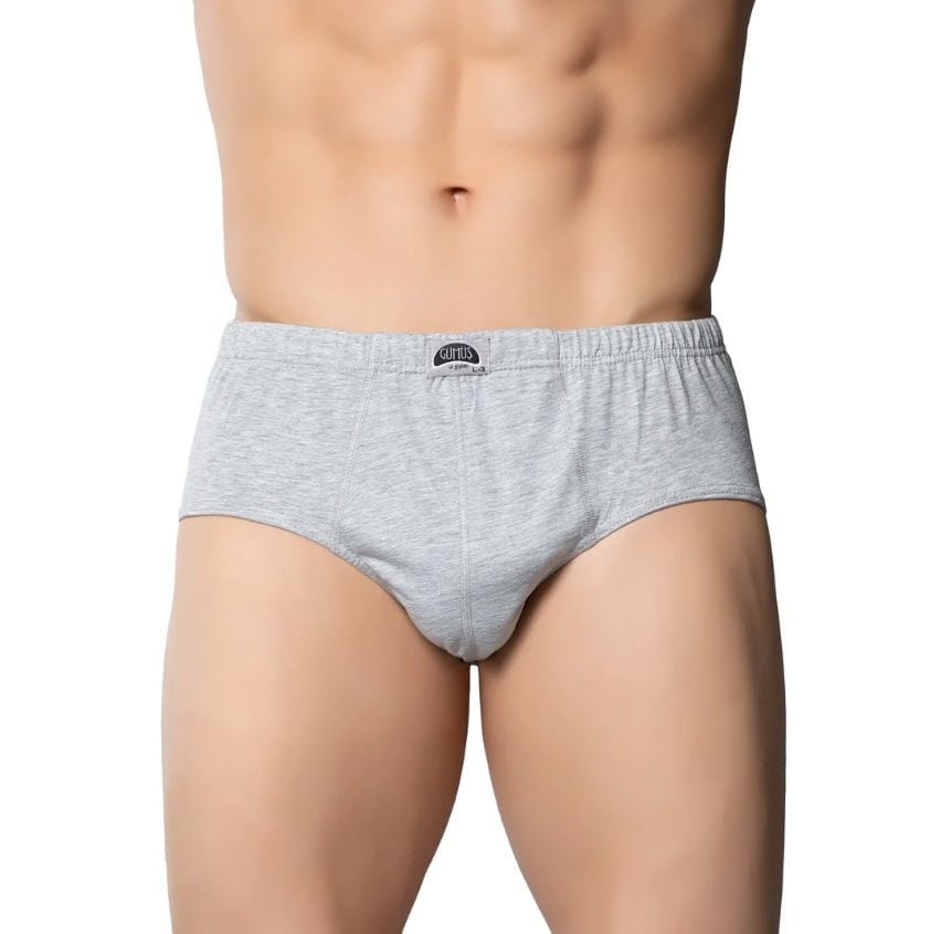 Gümüş Erkek Penye Renkli Kom Slip Külot Siyah/Gri 4014