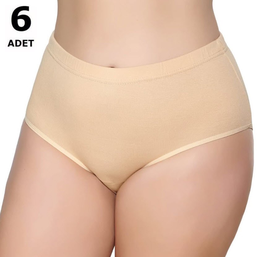 Tutku 922 Bayan Ribana Bato Külot 6'lı Siyah/Beyaz/Gri/Ten