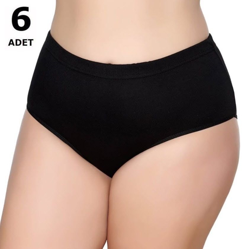 Tutku 922 Bayan Ribana Bato Külot 6'lı Siyah/Beyaz/Gri/Ten SİYAH - 6