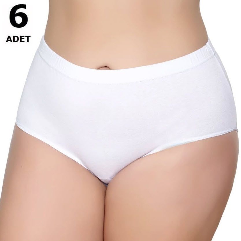 Tutku 922 Bayan Ribana Bato Külot 6'lı Siyah/Beyaz/Gri/Ten BEYAZ - 1