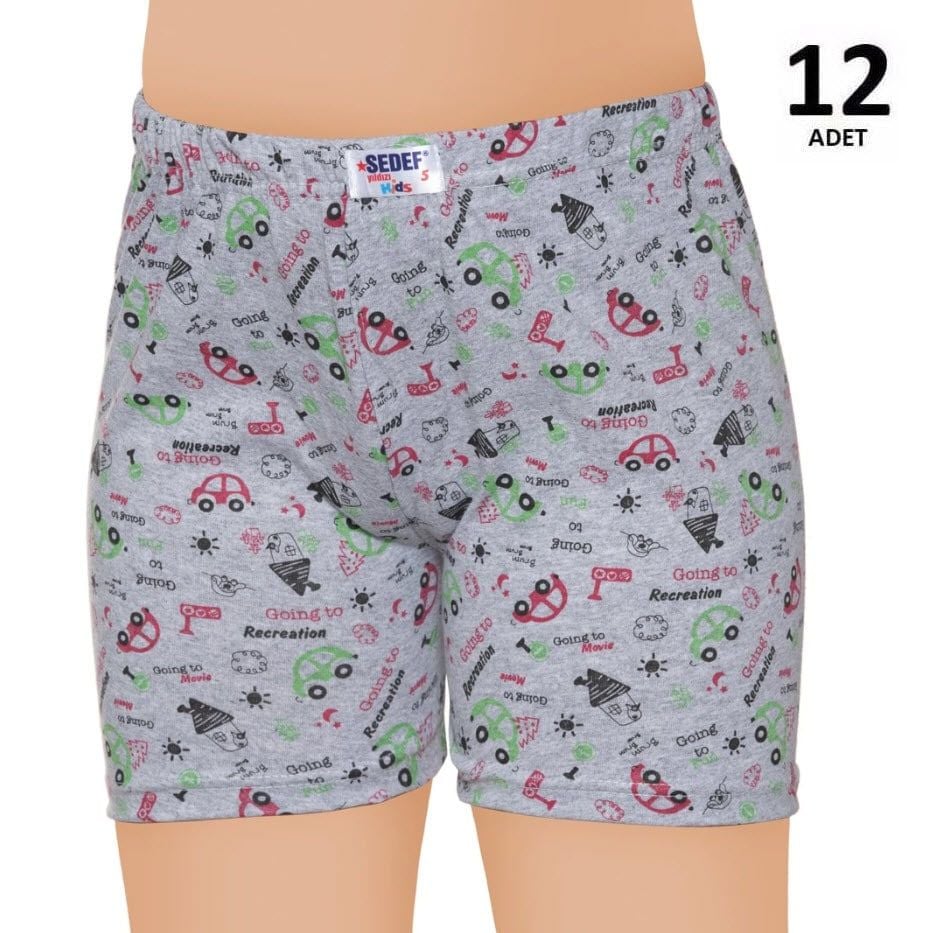 Sedef  Yıldızı Erkek Çocuk Empirme Boxer 12'li 1037