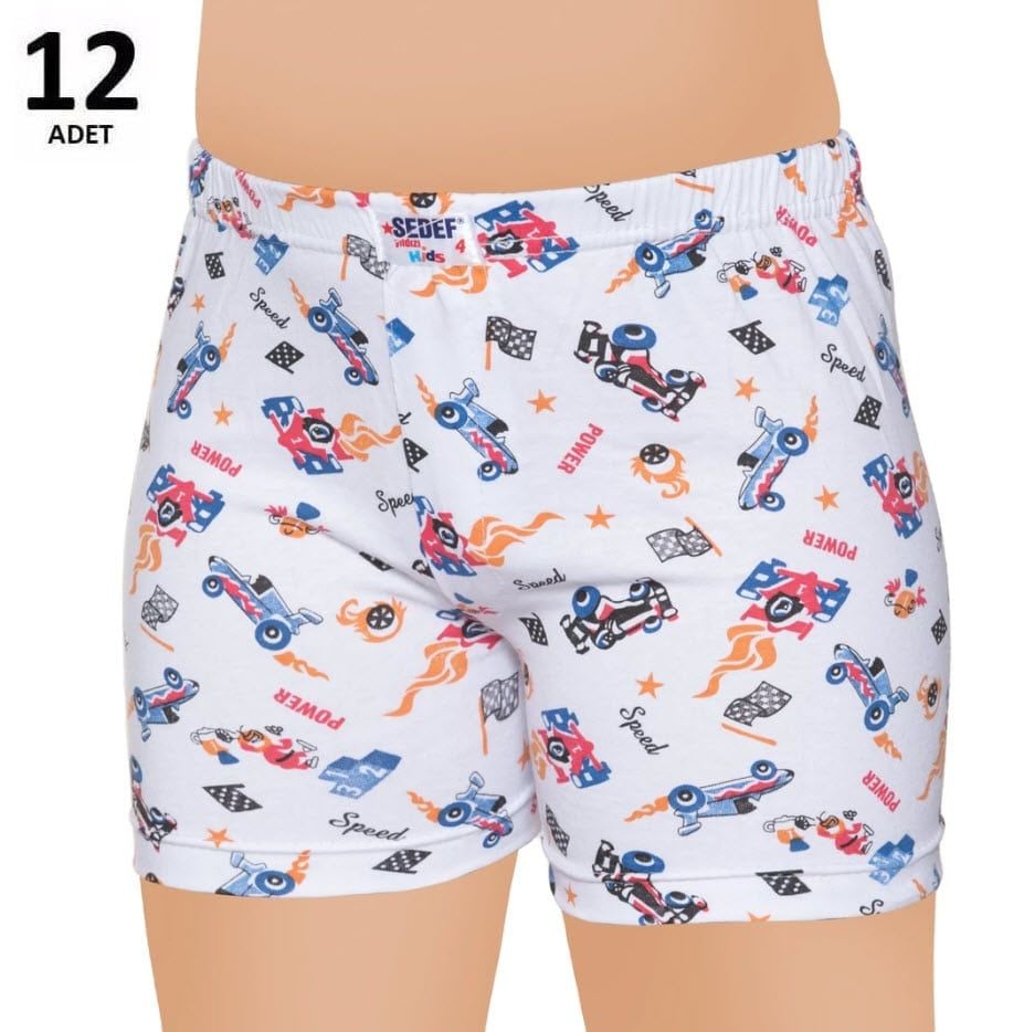 Sedef  Yıldızı Erkek Çocuk Empirme Boxer 12'li 1037