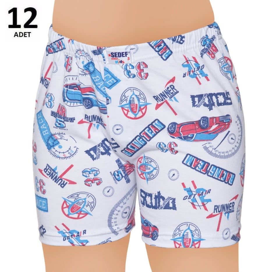 Sedef  Yıldızı Erkek Çocuk Empirme Boxer 12'li 1037