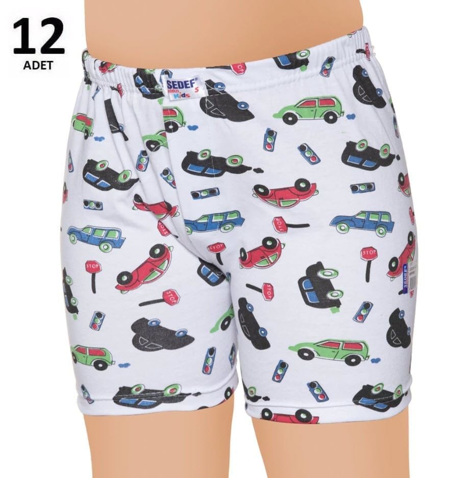 Sedef  Yıldızı Erkek Çocuk Empirme Boxer 12'li 1037