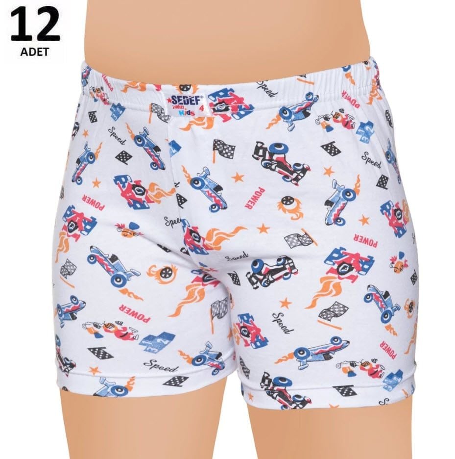 Sedef  Yıldızı Erkek Çocuk Empirme Boxer 12'li 1037