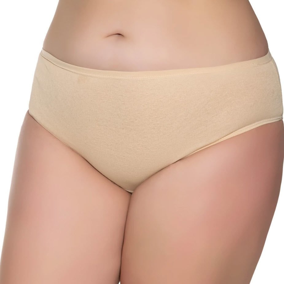 Sedef Yıldızı Kadın Ribana Bato Külot 12'li 1047 Siyah/Gri/Ten/Beyaz TEN - XL