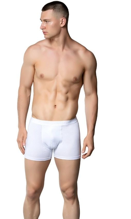 Gümüş Erkek Likralı Boxer Beyaz/Siyah/Gri 4018