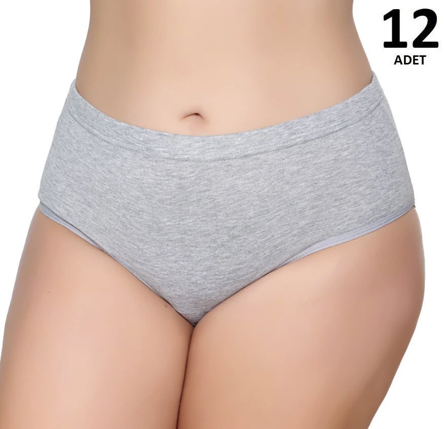 Tutku 922 Bayan Ribana Bato Külot 12'li Siyah/Beyaz/Gri/Ten