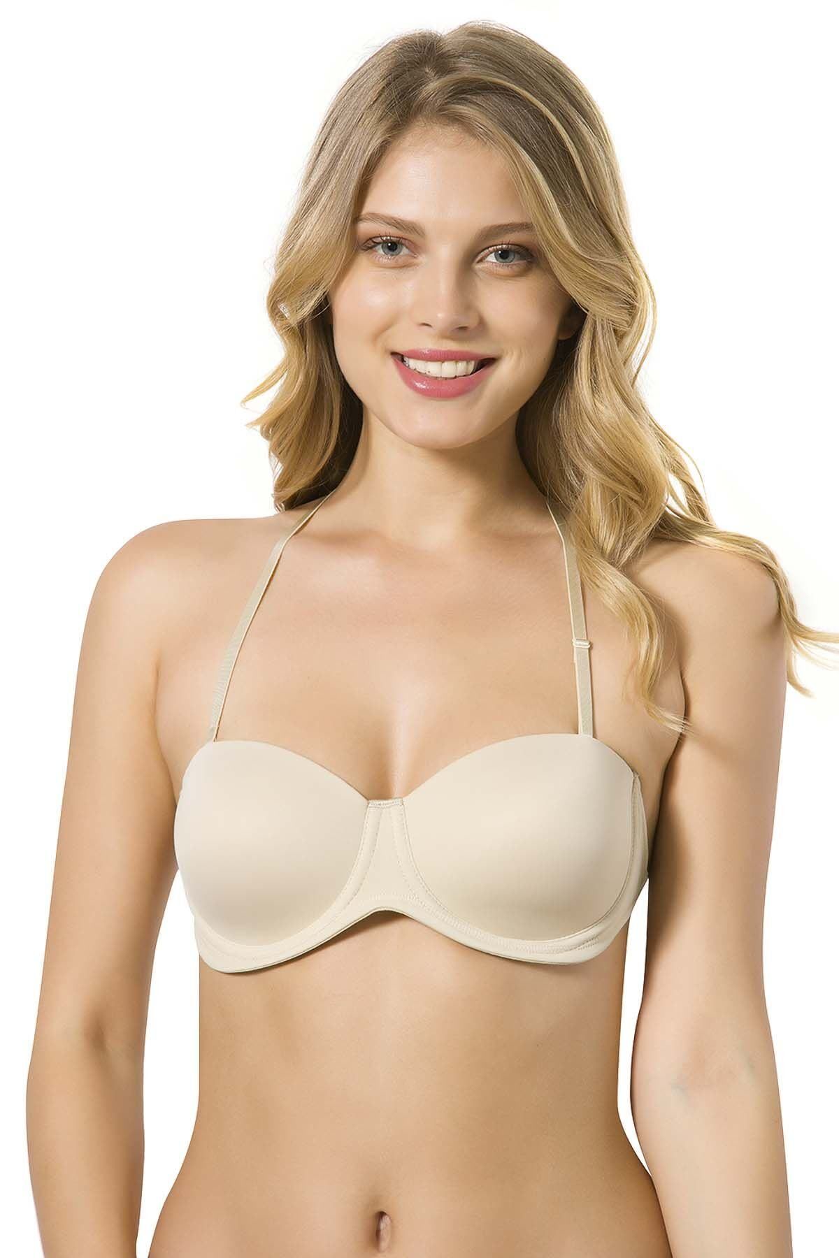 Le Jardin Destekli Sırtı Şeffaf Sütyen LJ-7042 TEN - 75
