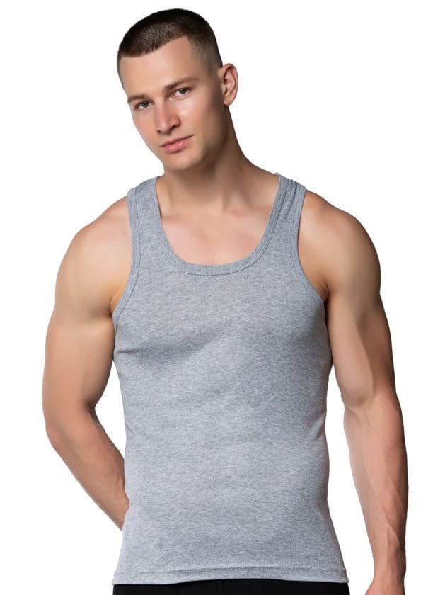 Gümüş Erkek Ribana Sporcu Atlet Siyah/Beyaz/Gri 4019