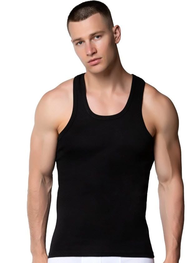 Gümüş Erkek Ribana Sporcu Atlet Siyah/Beyaz/Gri 4019