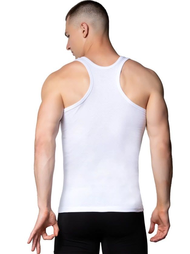 Gümüş Erkek Ribana Sporcu Atlet Siyah/Beyaz/Gri 4019 BEYAZ - S