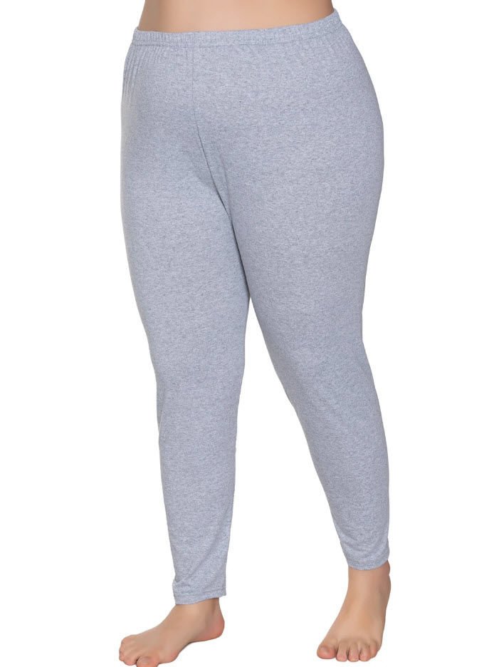 Sedef  Yıldızı Kadın Likralı Uzun Tayt 1048 Siyah/Gri