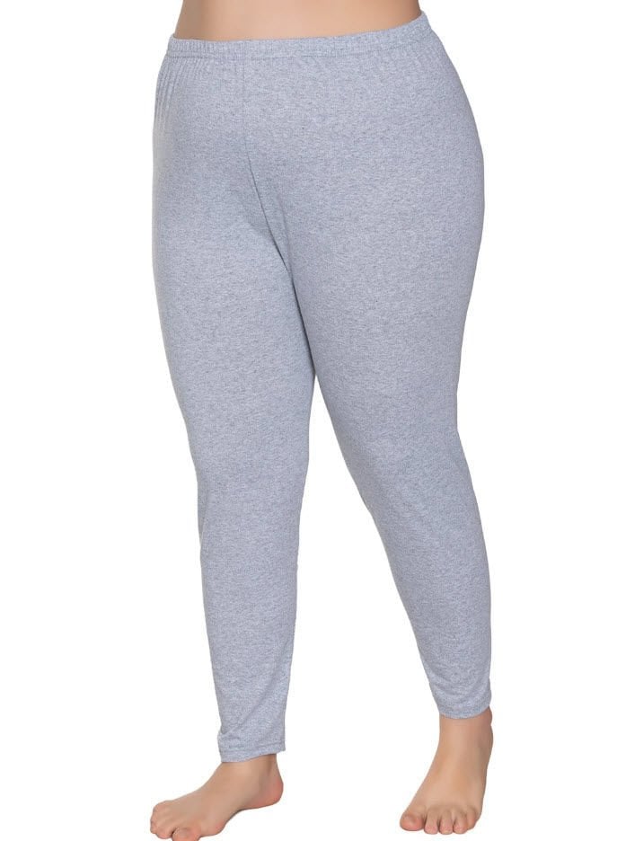 Sedef  Yıldızı Kadın Likralı Uzun Tayt 1048 Siyah/Gri