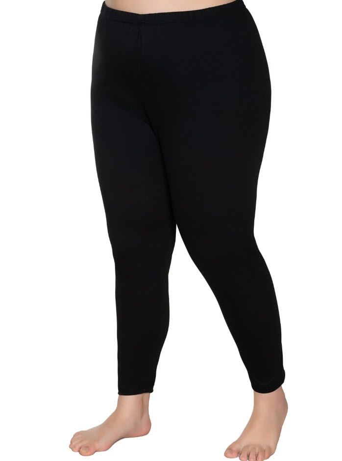 Sedef  Yıldızı Kadın Likralı Uzun Tayt 1048 Siyah/Gri SİYAH - 3XL