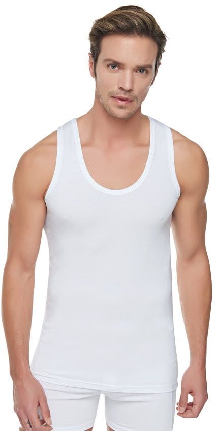 Tutku 0101 Penye Erkek Askılı Atlet Beyaz