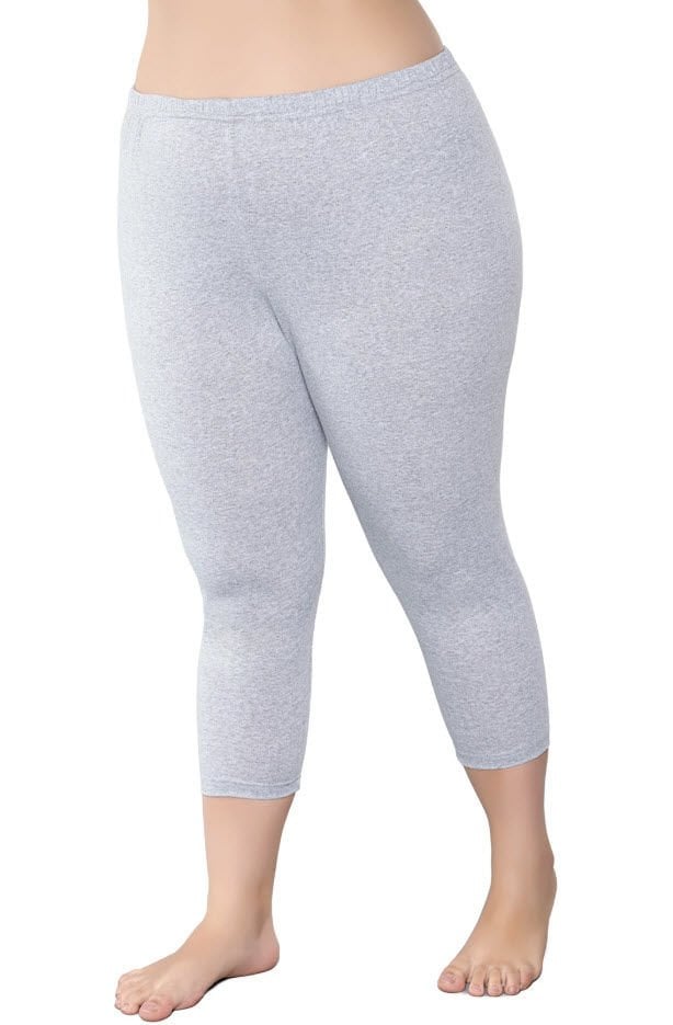 Sedef Yıldızı Kadın Likralı Diz Altı Tayt 1049 Siyah/Gri