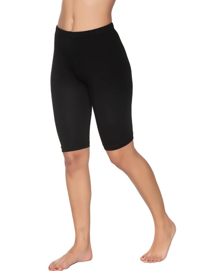 Sedef  Yıldızı Kadın Likralı Kısa Tayt 1050 Siyah/Gri