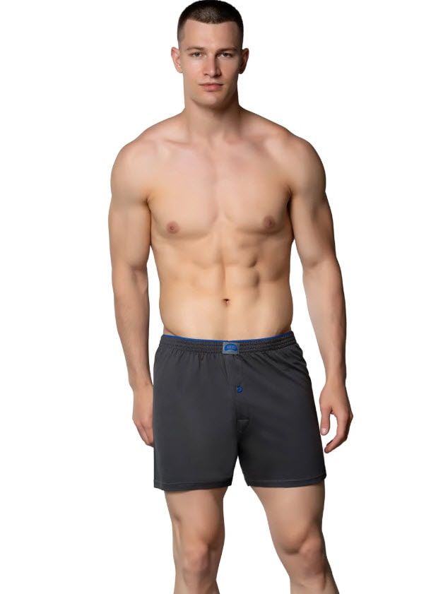 Gümüş Erkek Penye Havlu Bel Düz Boxer 4020