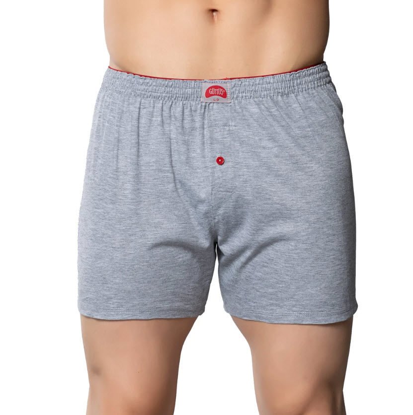 Gümüş Erkek Penye Havlu Bel Düz Boxer 4020 GRİ - M