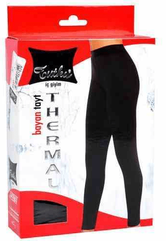 Tutku Bayan Termal Tayt Tek Alt SİYAH - L