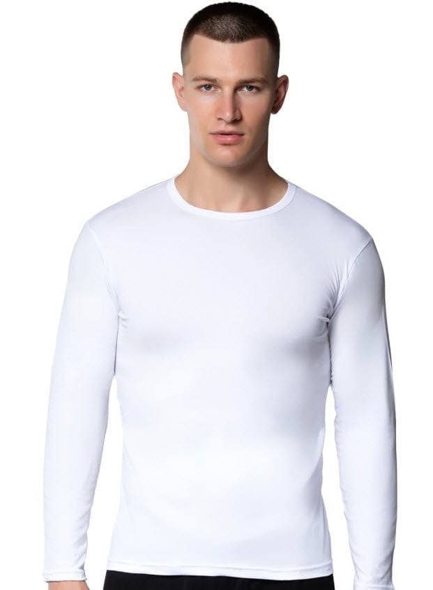 Gümüş Erkek Likralı Uzun Kol Fanila Atlet Gri/Siyah/Beyaz 4022