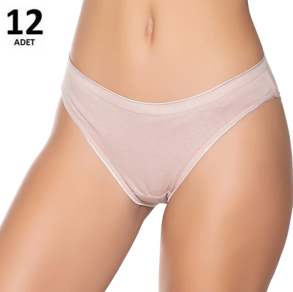 Sedef Yıldızı Kadın Likralı  Bikini 12'li  1065