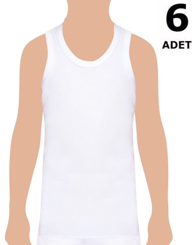 Tutku 0124 Erkek Çocuk Penye Atlet 6'lı