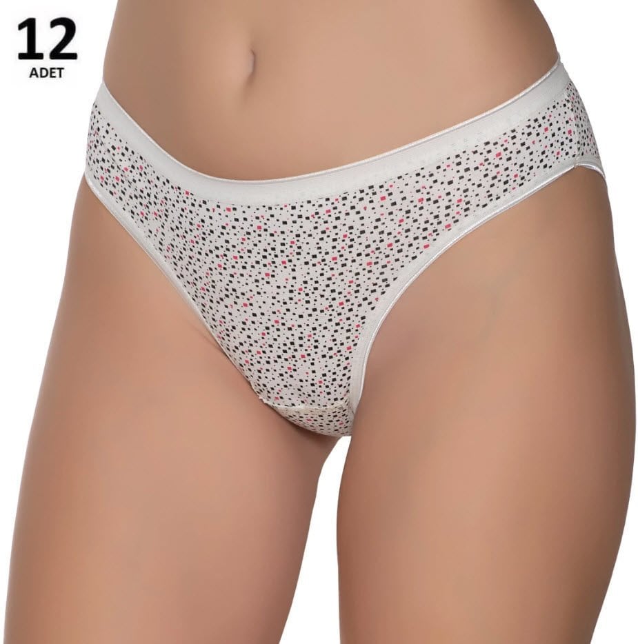 Sedef Yıldızı Kadın Likralı  Bikini 12'li 1065/2