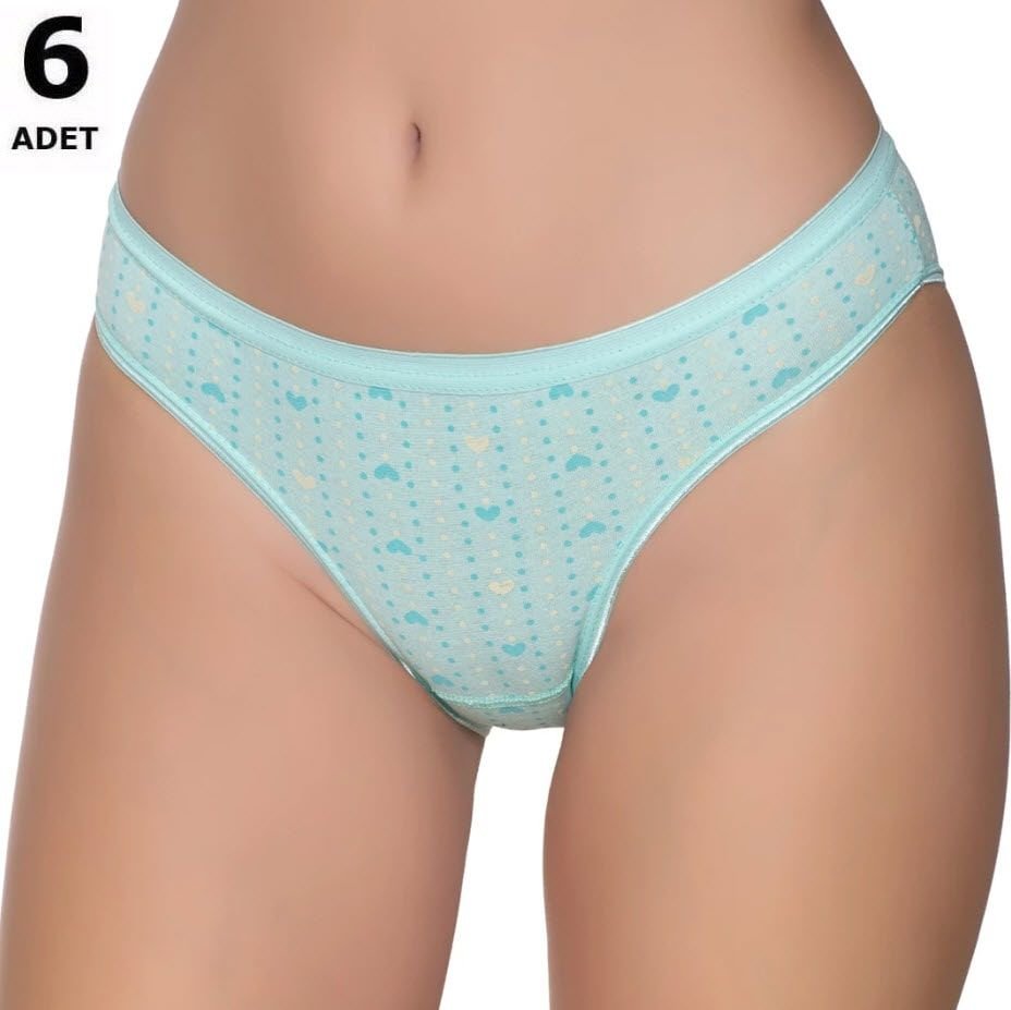 Sedef Yıldızı Kadın Likralı  Bikini 6 'lı 1065/3