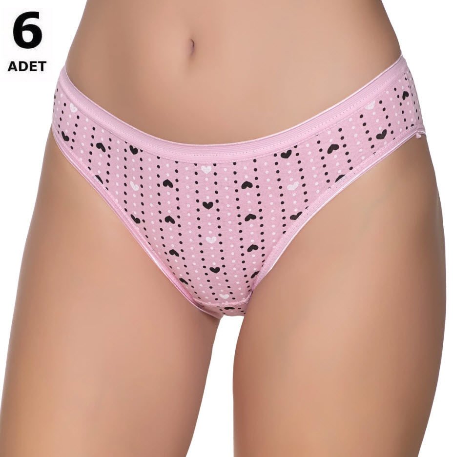 Sedef Yıldızı Kadın Likralı  Bikini 6 'lı 1065/3