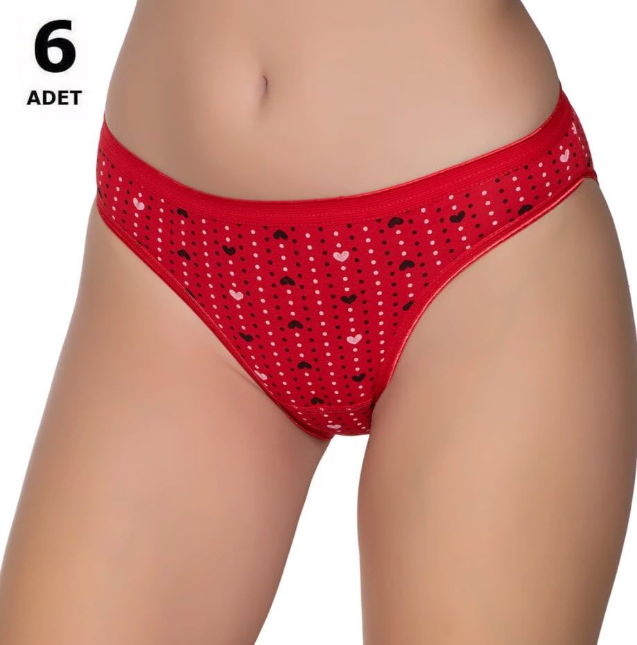 Sedef Yıldızı Kadın Likralı  Bikini 6 'lı 1065/3