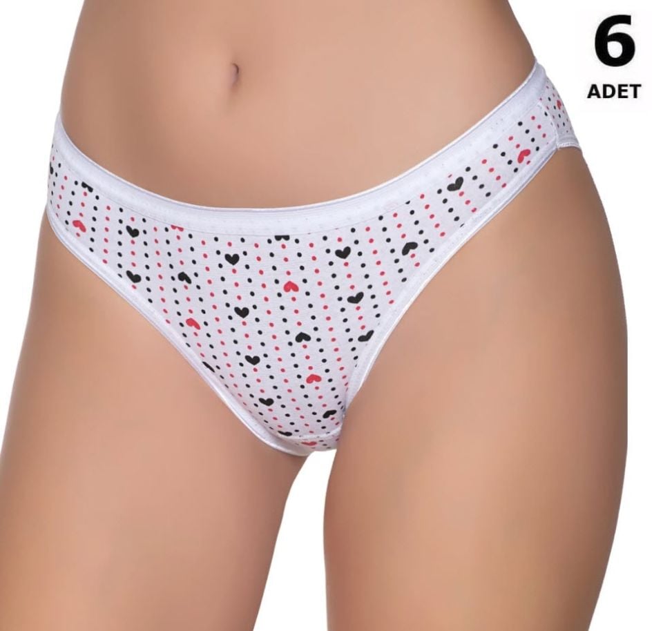 Sedef Yıldızı Kadın Likralı  Bikini 6 'lı 1065/3