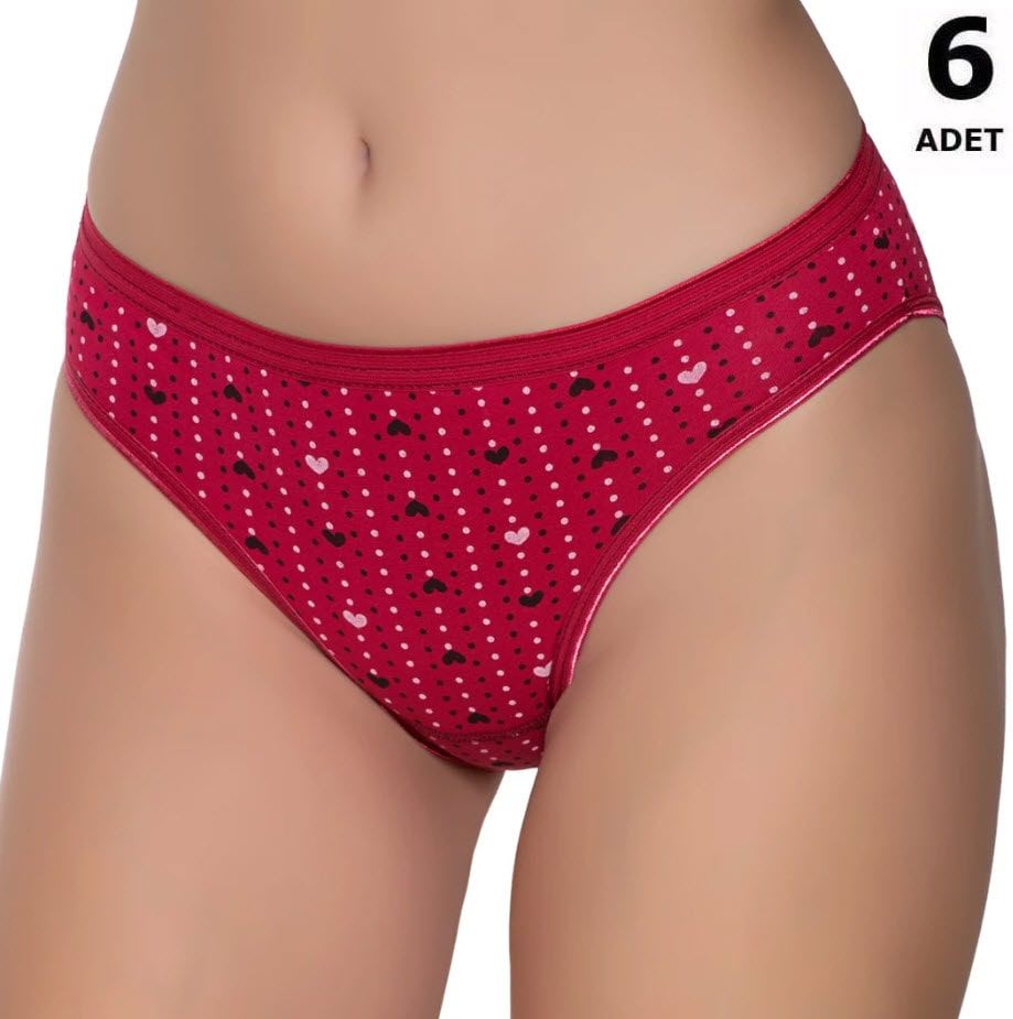 Sedef Yıldızı Kadın Likralı  Bikini 6 'lı 1065/3