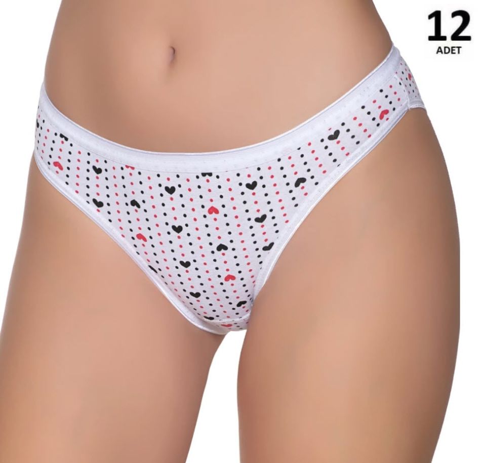 Sedef Yıldızı Kadın Likralı  Bikini 12'li 1065/3