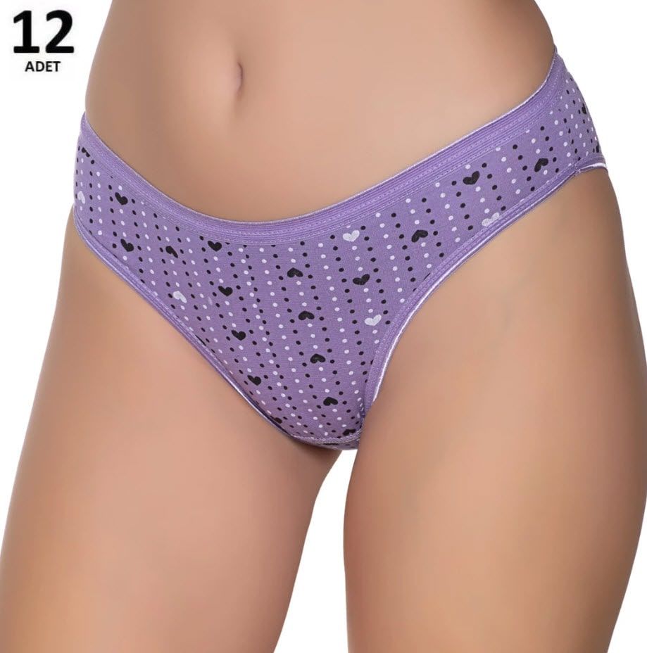 Sedef Yıldızı Kadın Likralı  Bikini 12'li 1065/3