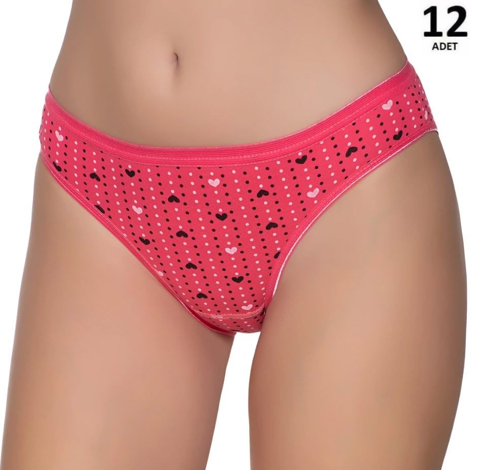 Sedef Yıldızı Kadın Likralı  Bikini 12'li 1065/3