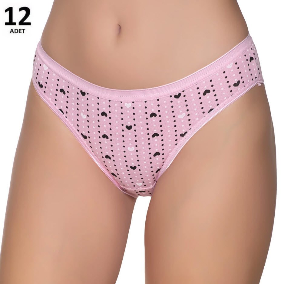 Sedef Yıldızı Kadın Likralı  Bikini 12'li 1065/3