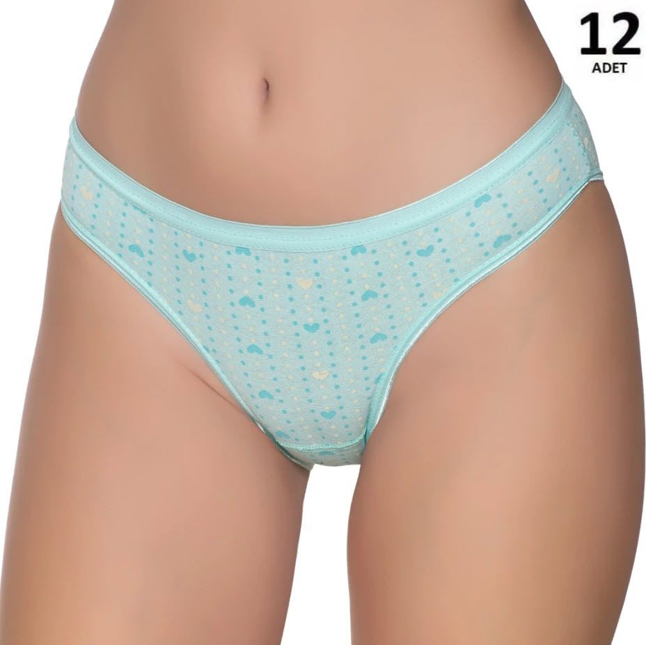 Sedef Yıldızı Kadın Likralı  Bikini 12'li 1065/3