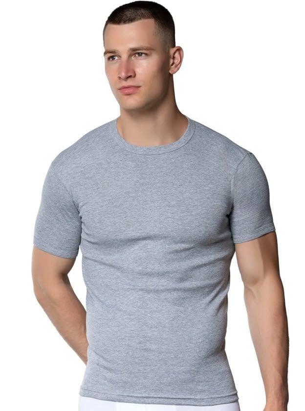 Gümüş Erkek Spor Kollu Fanila Beyaz/Siyah/Gri 4050