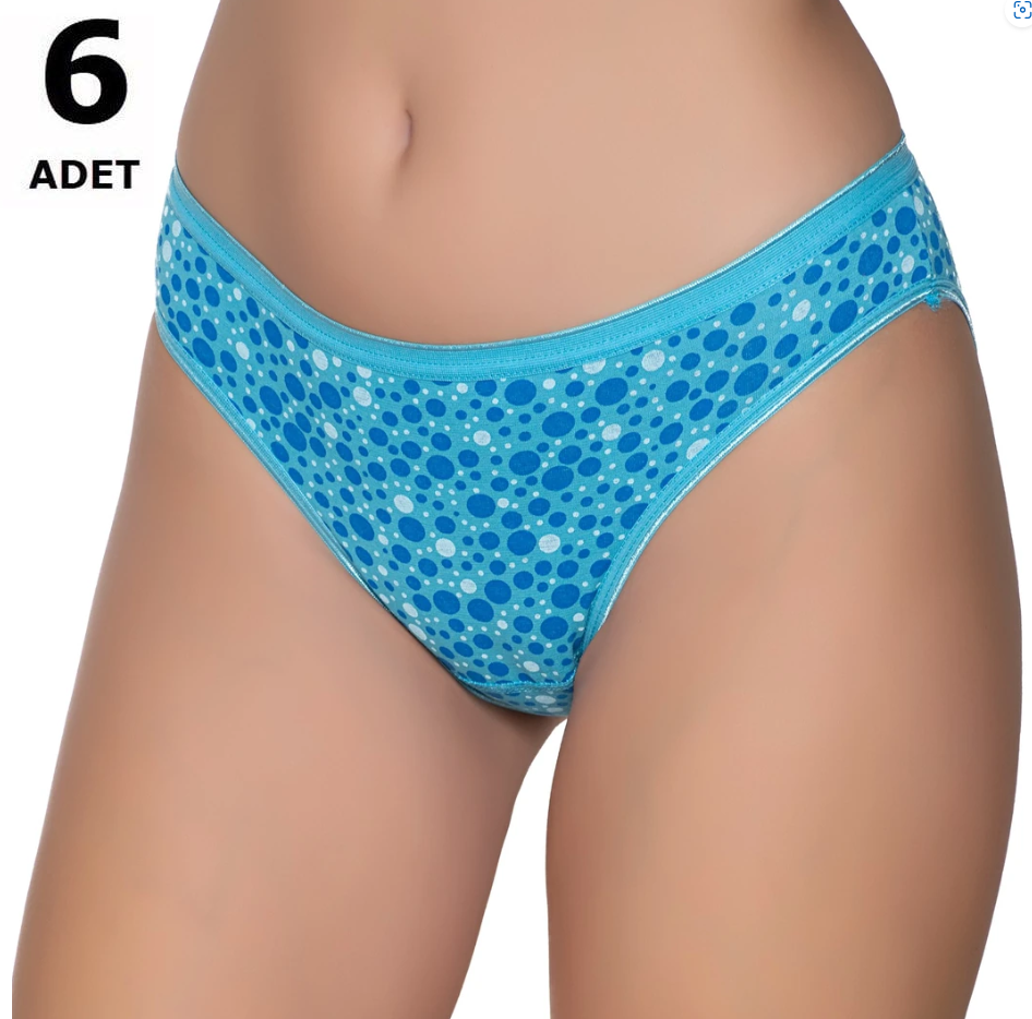 Sedef Yıldızı Kadın Likralı  Bikini 6 'lı 1065/4