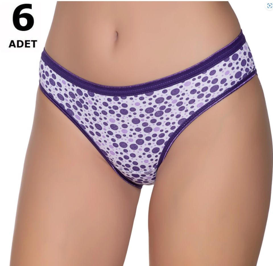 Sedef Yıldızı Kadın Likralı  Bikini 6 'lı 1065/4