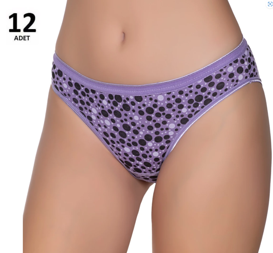 Sedef Yıldızı Kadın Likralı  Bikini 12'li 1065/4