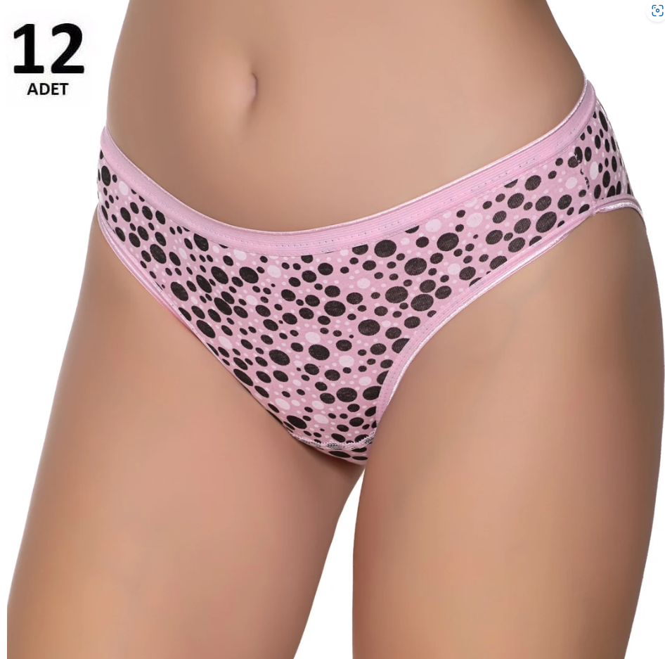 Sedef Yıldızı Kadın Likralı  Bikini 12'li 1065/4