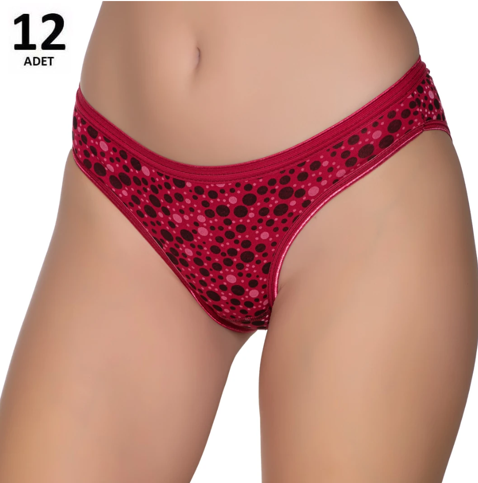 Sedef Yıldızı Kadın Likralı  Bikini 12'li 1065/4