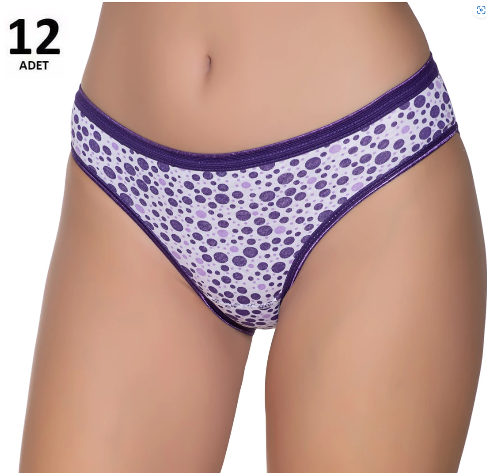 Sedef Yıldızı Kadın Likralı  Bikini 12'li 1065/4