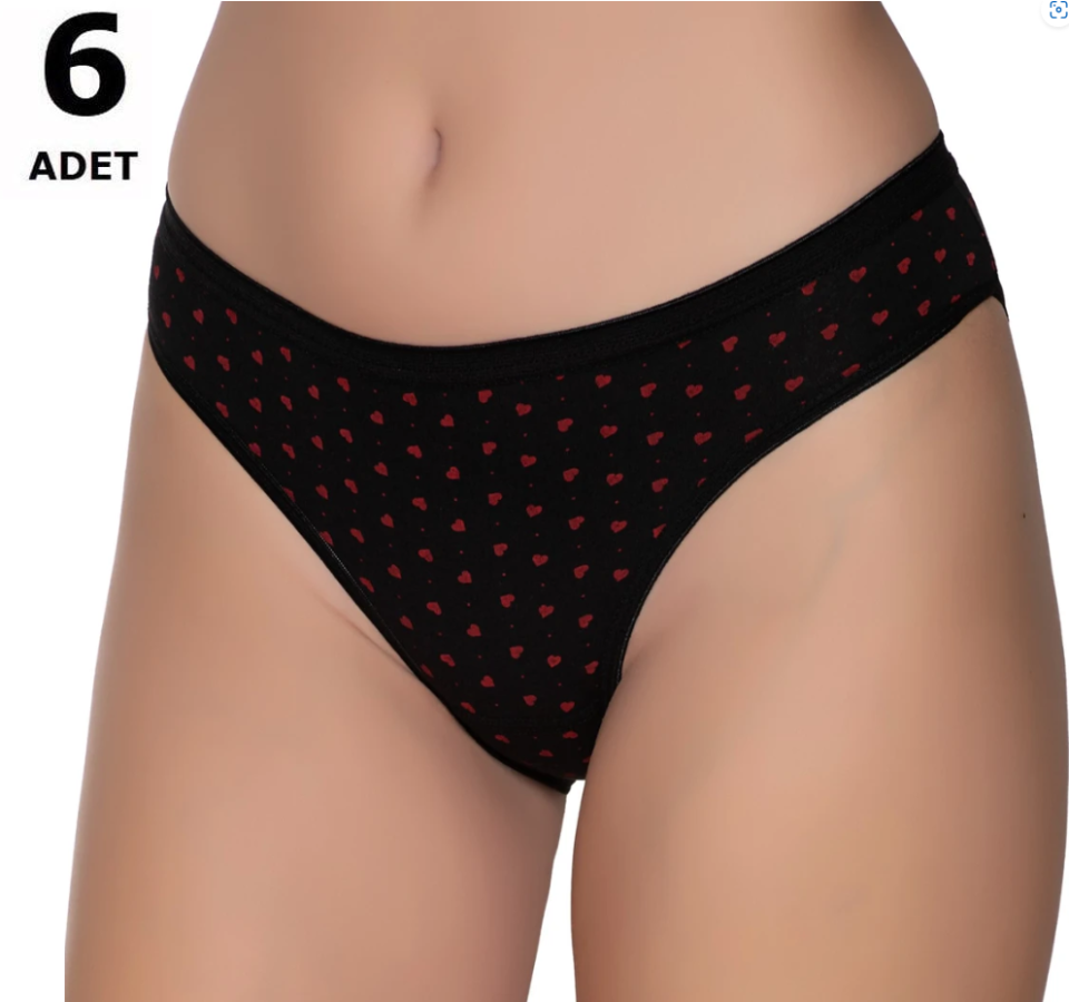 Sedef Yıldızı Kadın Likralı  Bikini 6 'lı 1065/5